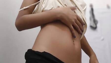 Cute hairy Lanka doing exercise