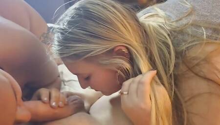 FFM Threesome!! Black Girl Fucks White Wife! 2 Hot BBW's