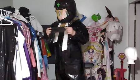 Heavy PVC Kigurumi Double Layered Breathplay and Viberator