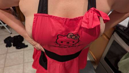 Nude Hot Wife Holiday Baking Teasing Locked up Cuck