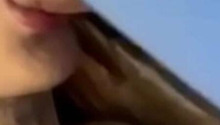Karely Ruiz Gives a Fan a Blowjob in a Public Place
