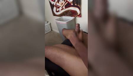 Stroking dick until it cum