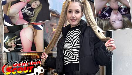 German Scout - Big Dick Anal Sex Casting for Pigtails Teen Crystal White