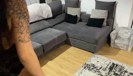 queefing in black body and heels