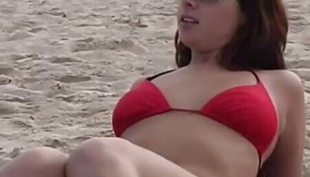 Hot beach babe taken to the pool for a nice long fuck session.