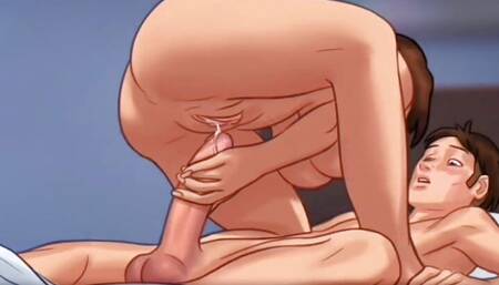 Stepmom got fucked cum inside pussy by stepson