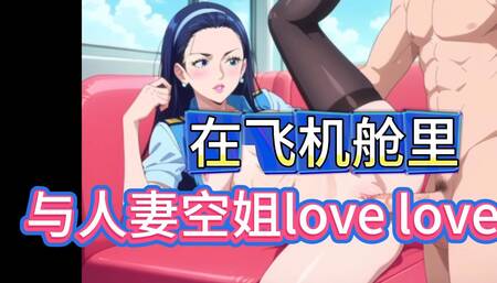 Mini time---A sexy flight attendant embraces you in the airplane cabin