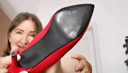 Busty Granny Do Footjob