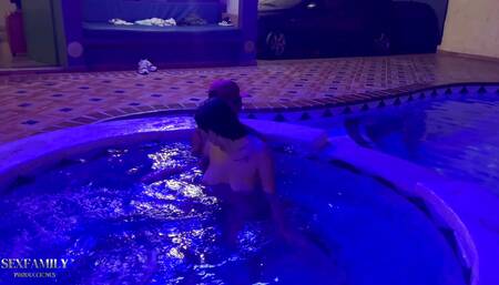 I fuck my horny stepsister in a jacuzzi alone