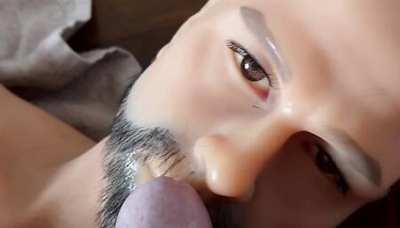 Playing with my male sex doll forcing my big uncut dutch cock in his mouth and ass fucking him