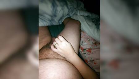 Step Son Getting a handjob from step mom