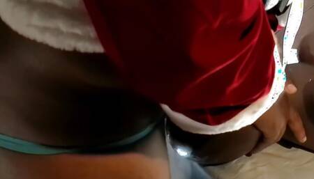 Santa Humping Sex Doll To Moaning Cumshot During Christmas