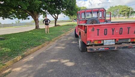 Milah Driving back home the Toyota Land Cruiser 1977