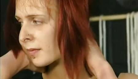 Petite teen gets waxed by her master