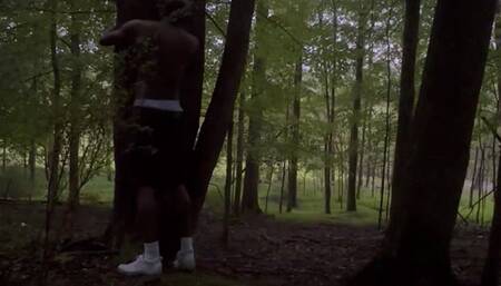 confederate barbie whips Nger slave outside on tree on her new plantation