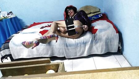 Joselynne Cd In Sexy Dress Using My Buttplug Take Photos