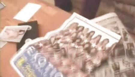 Blonde granny drains big wang and gets facialized