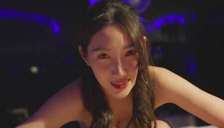 Charming Asian girl sucks and rides dick in a POV video