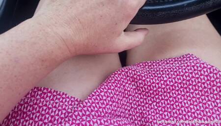 I drove my car, while my vibrating clit tickler was between my legs!