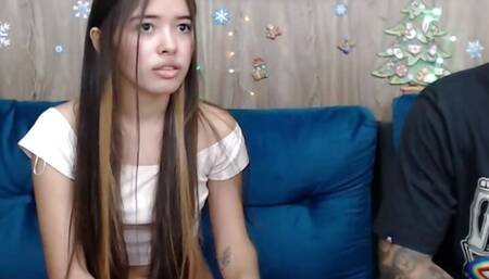 Teen is fucked in christmas festivities cum on ass