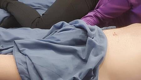 My stepmother punished me for jerking off. Blowjob, Sex, Finger in the urethra and strapon. Part 1..