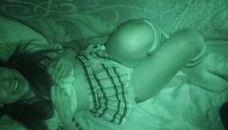 Naughty Girl Swallows Old Man's Cum - Camera 1