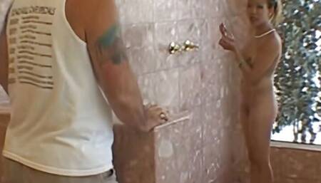 Grandpa surprises me naked in the shower