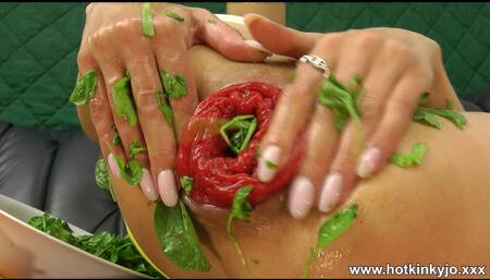 Slippery When Wet Hotkinkyjo Extreme Green Leafs Anal Insertions & Prolapse