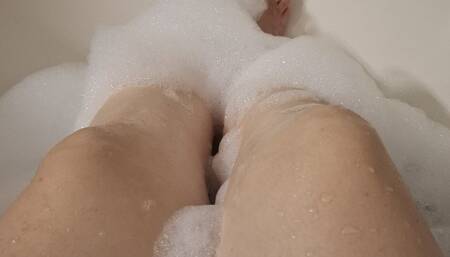 Big feet taking a bath