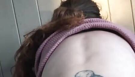 Fucking This Girl on My Balcony, Finger Blast Then Anal!