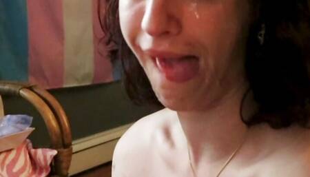 Sensual Sex with His Gorgeous Trans-wife - Facial