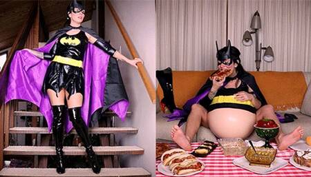 * 854x480p * Bat Babe Belly Expansion *Full Version* -Mov