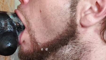 Dirty sloppy dildo deepthroat 2