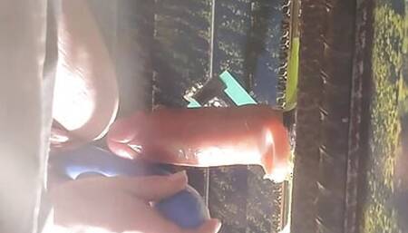 A little vibrator and a dildo