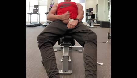 Jockdad87 Hotel Gym Jerk and Cum Part 2