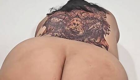 Cellulite ass bouncing in slow motion