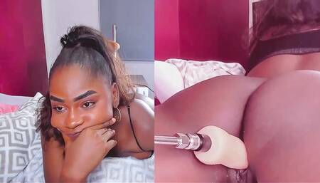 Lacking someone to fuck my pussy right, I fucked my pussy with the Sex Machine