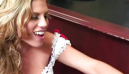 Nurse massages the doctor's balls