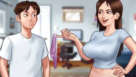 lick stepsis pussy in my room, stepsis masturbate in my room, summer time saga jenny,