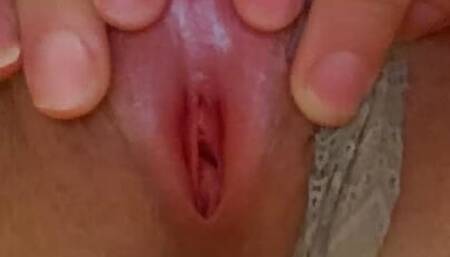 Fingering myself while panties on,PART 4.Close up,wet pussy sounds