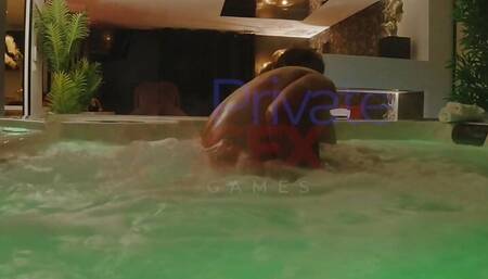 My stepdad fucks my ass in the jacuzzi while mom is at work!