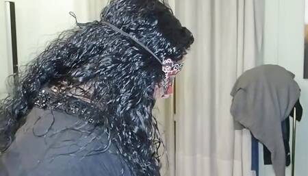 a very horny Italian BBW fucked by two man in the pussy and in the ass