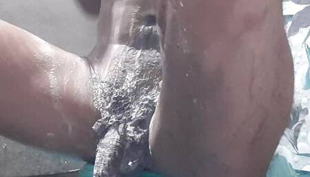 Bathroom Shower Black Cock Indian Man