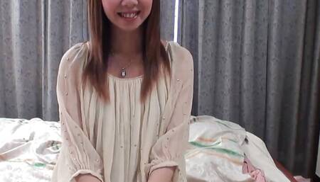 Fresh girl Akane Okuno horny with hairy pussy loves to take