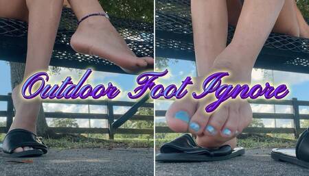 Outdoor Foot Ignore- Ebony Femdom Goddess Rosie Reed Outdoor POV Foot Fetish Sandals Beta Male Ignore- 1080p HD
