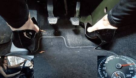 Angry and fast driving on the Autobahn