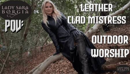 POV: Leather Clad Mistress Outdoor Worship (1080p)