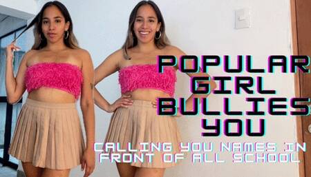Popular girl bullies you - Calling you names in front of all school (Expose fetish, Verbal humiliation)