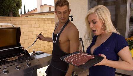 Diamond Foxxx's long legs scene by Bang My Stepmom