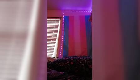 Cute trans girl wakes up from horny dream